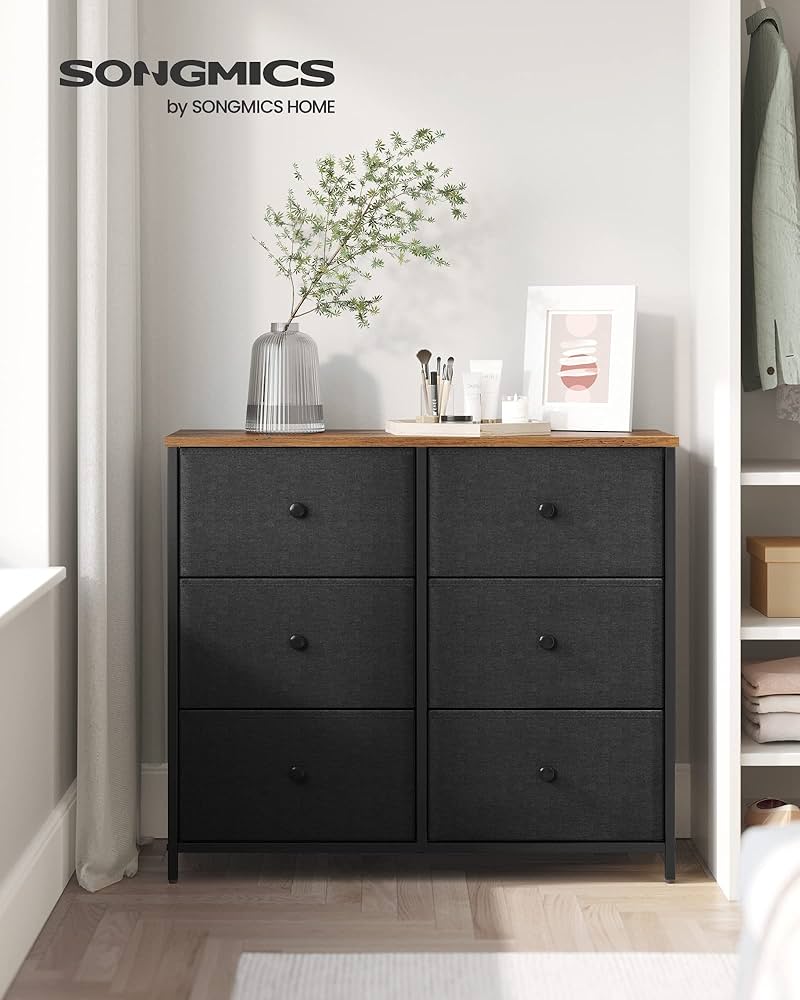 SONGMICS Versatile 6-Drawer Dresser for Bedroom Storage